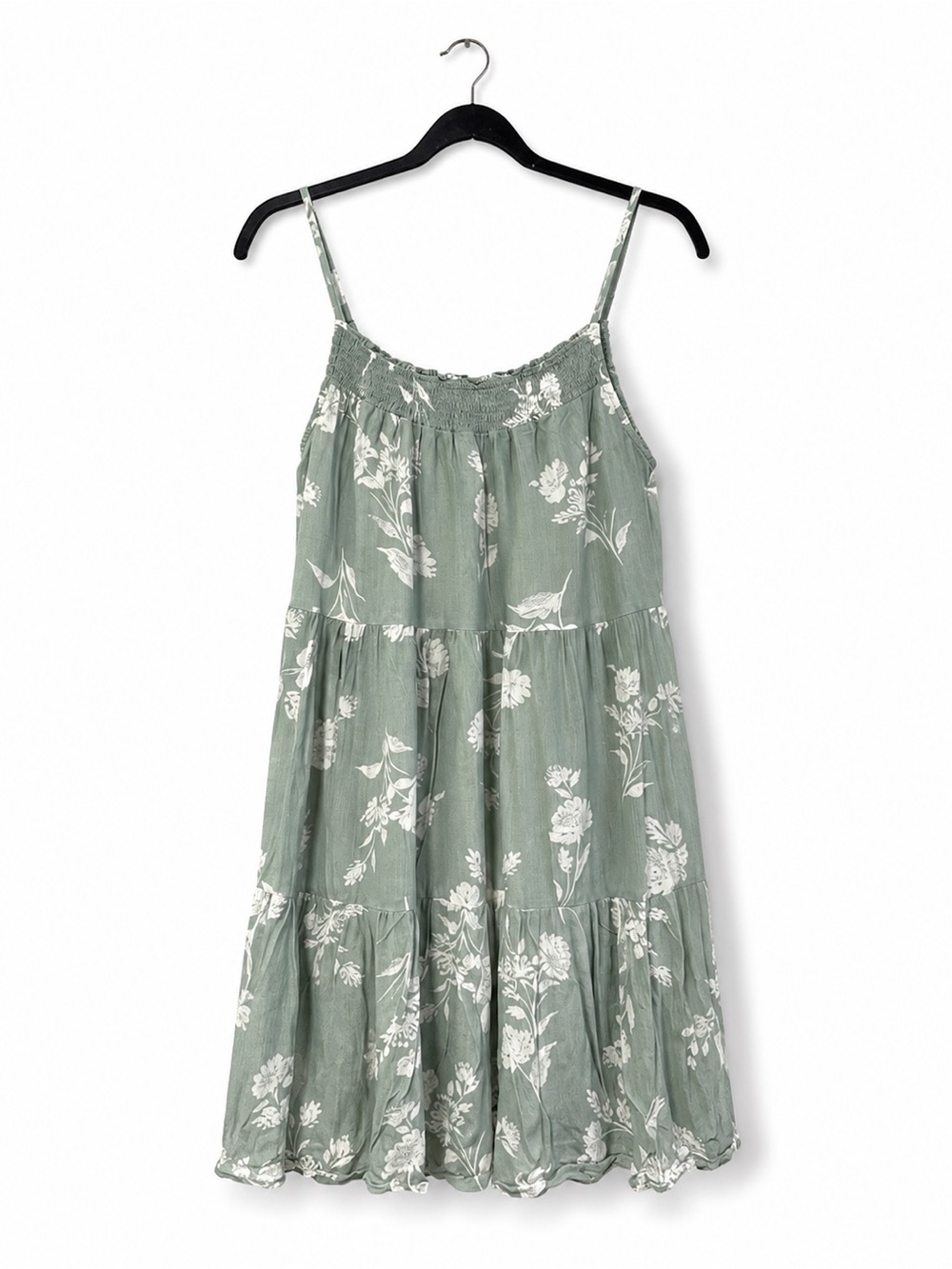 Z Supply Sage Green Floral Tiered Dress